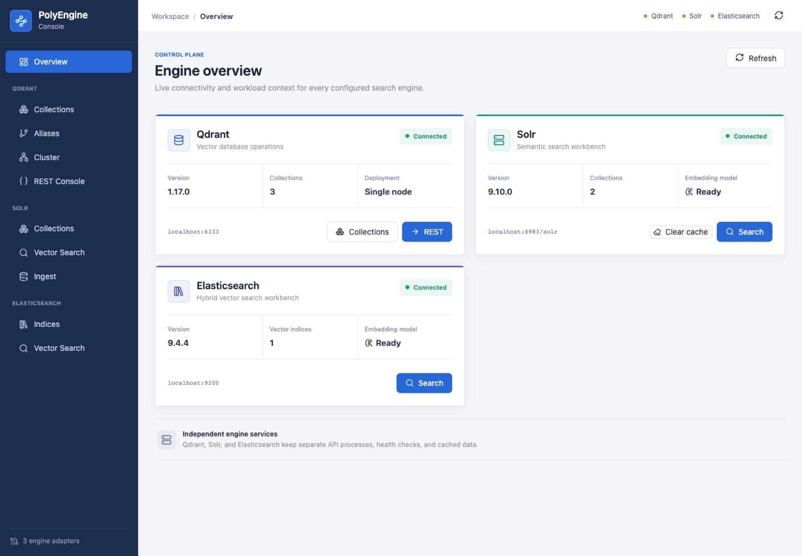 PolyEngine Console interface